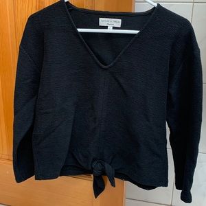 Black Madewell Knotted Front Top